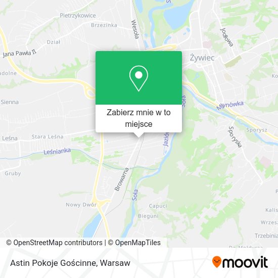 Mapa Astin Pokoje Gościnne