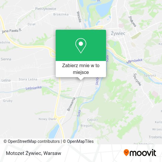 Mapa Motozet Żywiec