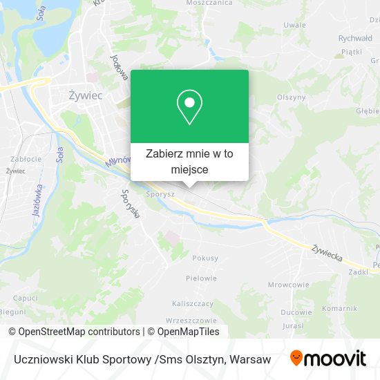 Mapa Uczniowski Klub Sportowy /Sms Olsztyn