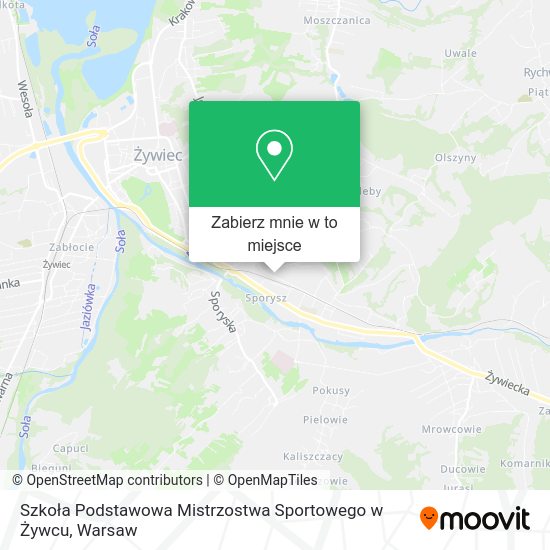 Mapa Szkoła Podstawowa Mistrzostwa Sportowego w Żywcu