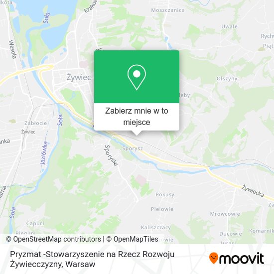 Mapa Pryzmat -Stowarzyszenie na Rzecz Rozwoju Żywiecczyzny