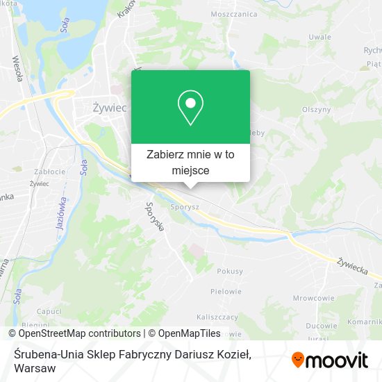 Mapa Śrubena-Unia Sklep Fabryczny Dariusz Kozieł