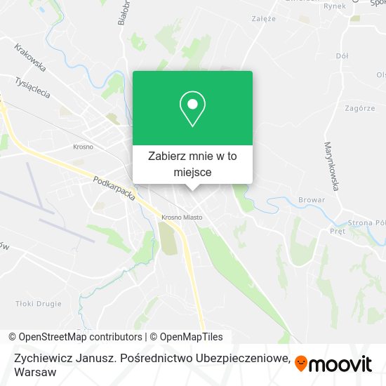 Mapa Zychiewicz Janusz. Pośrednictwo Ubezpieczeniowe