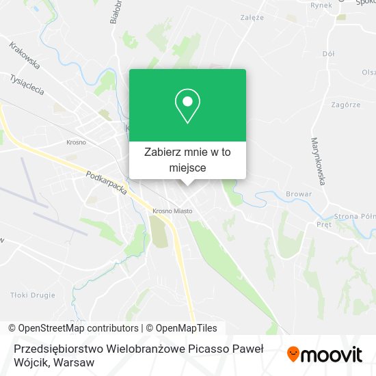 Mapa Przedsiębiorstwo Wielobranżowe Picasso Paweł Wójcik