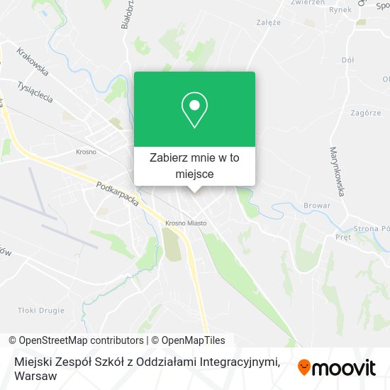 Mapa Miejski Zespół Szkół z Oddziałami Integracyjnymi