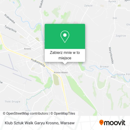 Mapa Klub Sztuk Walk Garyu Krosno