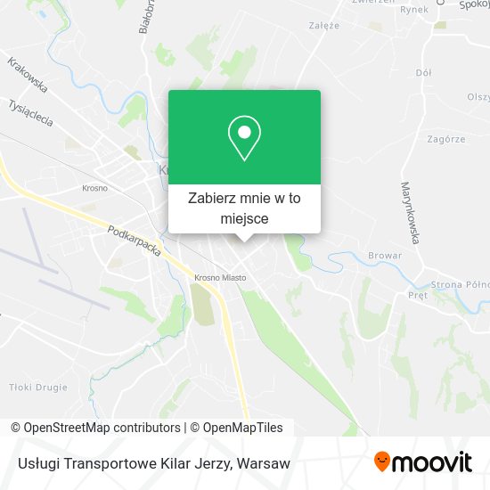 Mapa Usługi Transportowe Kilar Jerzy