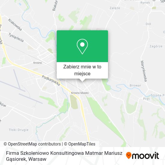 Mapa Firma Szkoleniowo Konsultingowa Matmar Mariusz Gąsiorek