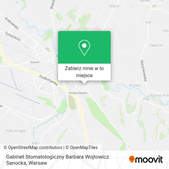 Mapa Gabinet Stomatologiczny Barbara Wojtowicz Sanocka