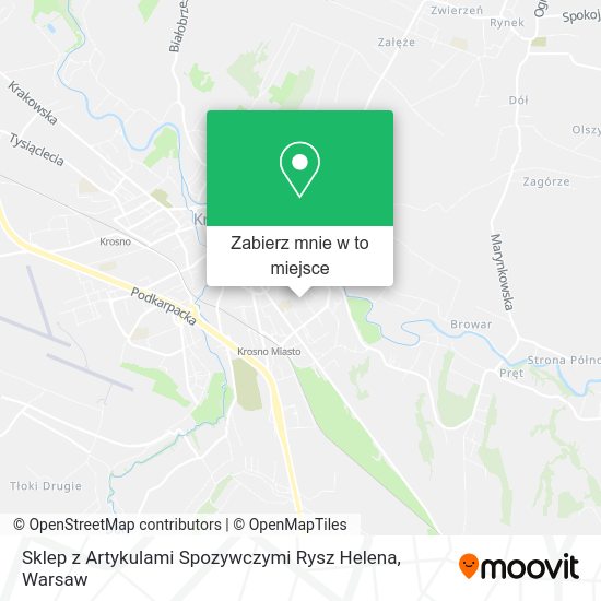 Mapa Sklep z Artykulami Spozywczymi Rysz Helena