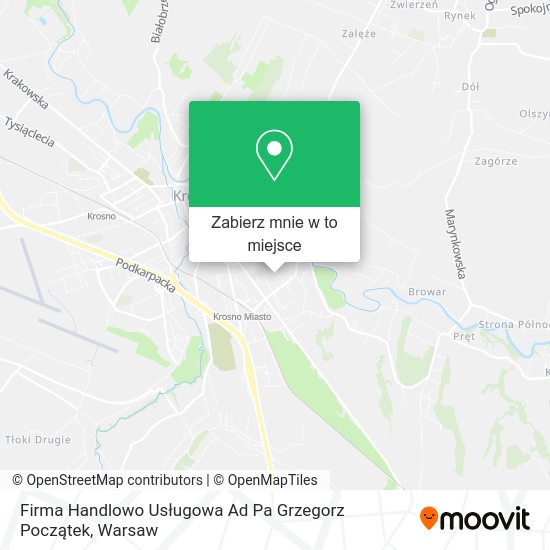 Mapa Firma Handlowo Usługowa Ad Pa Grzegorz Początek