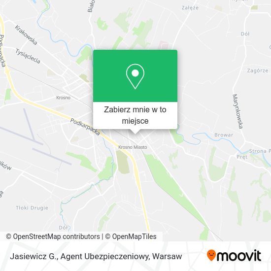 Mapa Jasiewicz G., Agent Ubezpieczeniowy