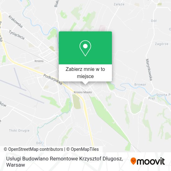 Mapa Usługi Budowlano Remontowe Krzysztof Długosz