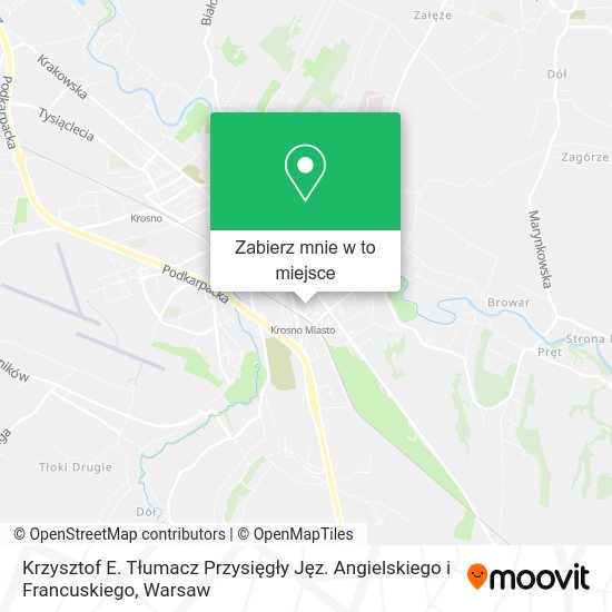 Mapa Krzysztof E. Tłumacz Przysięgły Jęz. Angielskiego i Francuskiego