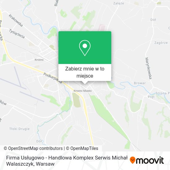 Mapa Firma Usługowo - Handlowa Komplex Serwis Michał Walaszczyk