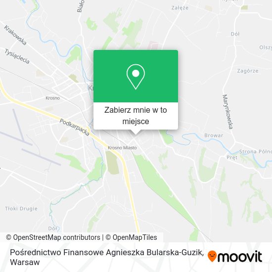 Mapa Pośrednictwo Finansowe Agnieszka Bularska-Guzik