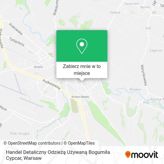 Mapa Handel Detaliczny Odzieżą Używaną Bogumiła Cypcar