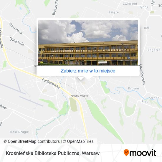 Mapa Krośnieńska Biblioteka Publiczna