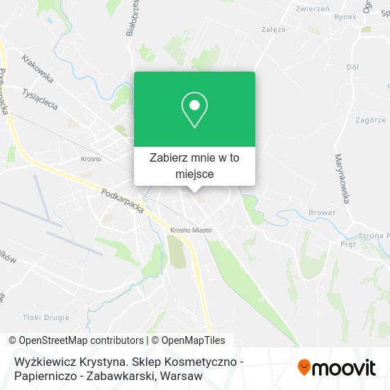 Mapa Wyżkiewicz Krystyna. Sklep Kosmetyczno - Papierniczo - Zabawkarski