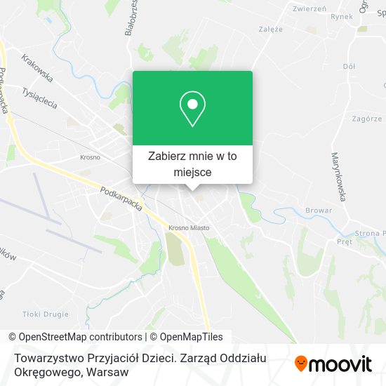 Mapa Towarzystwo Przyjaciół Dzieci. Zarząd Oddziału Okręgowego