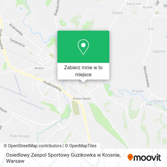 Mapa Osiedlowy Zespol Sportowy Guzikowka w Krosnie