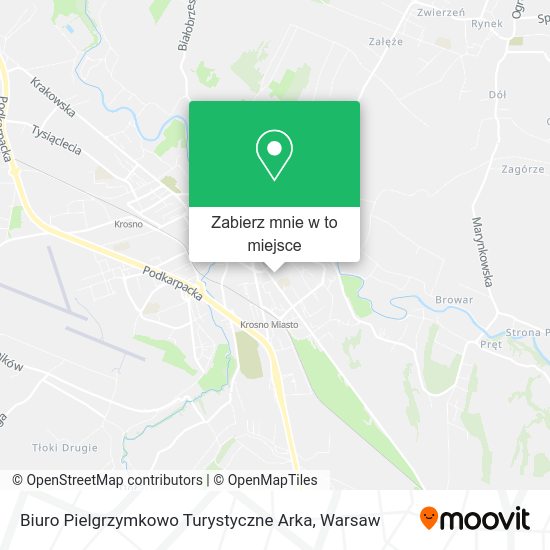 Mapa Biuro Pielgrzymkowo Turystyczne Arka