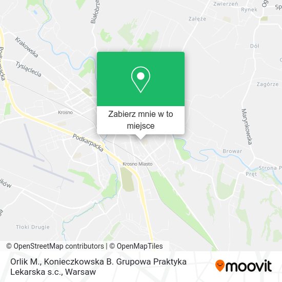 Mapa Orlik M., Konieczkowska B. Grupowa Praktyka Lekarska s.c.