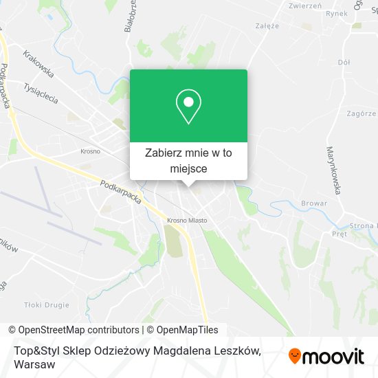 Mapa Top&Styl Sklep Odzieżowy Magdalena Leszków