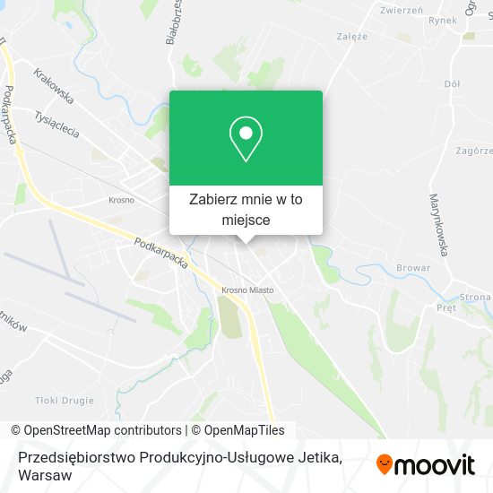 Mapa Przedsiębiorstwo Produkcyjno-Usługowe Jetika