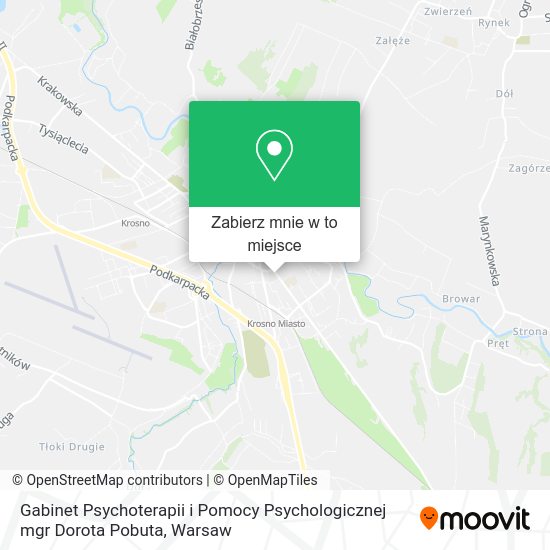 Mapa Gabinet Psychoterapii i Pomocy Psychologicznej mgr Dorota Pobuta