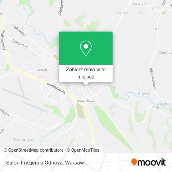 Mapa Salon Fryzjerski Odnova