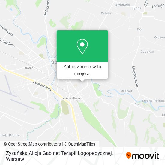 Mapa Zyzańska Alicja Gabinet Terapii Logopedycznej