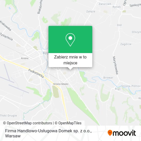 Mapa Firma Handlowo-Usługowa Domek sp. z o.o.