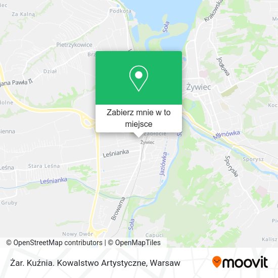 Mapa Żar. Kuźnia. Kowalstwo Artystyczne