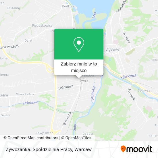 Mapa Żywczanka. Spółdzielnia Pracy