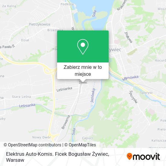 Mapa Elektrus Auto-Komis. Ficek Bogusław Żywiec