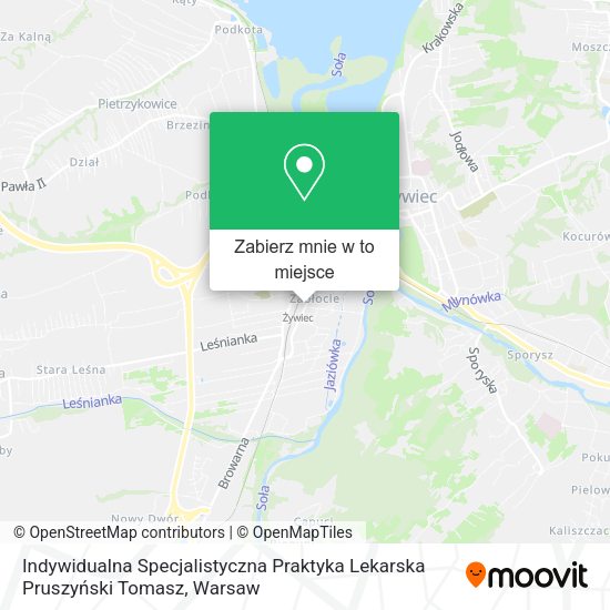 Mapa Indywidualna Specjalistyczna Praktyka Lekarska Pruszyński Tomasz