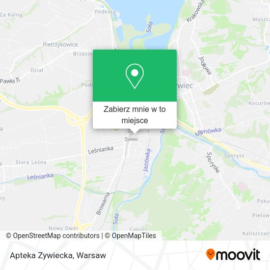 Mapa Apteka Zywiecka