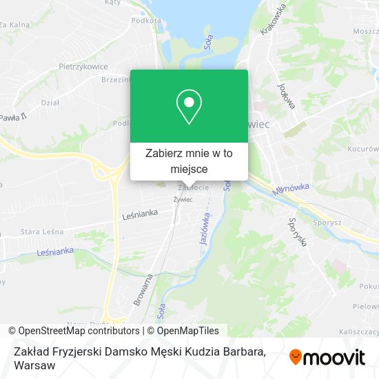 Mapa Zakład Fryzjerski Damsko Męski Kudzia Barbara