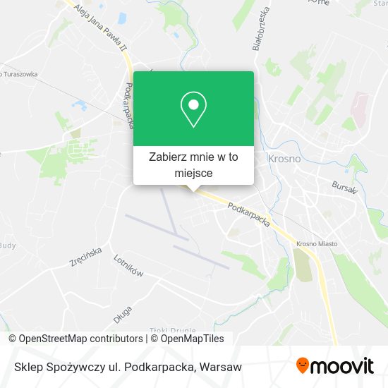 Mapa Sklep Spożywczy ul. Podkarpacka