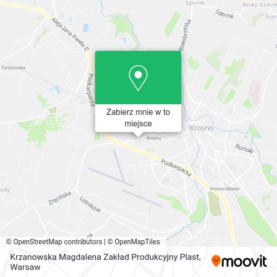 Mapa Krzanowska Magdalena Zakład Produkcyjny Plast