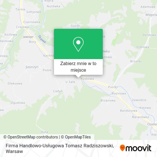 Mapa Firma Handlowo-Usługowa Tomasz Radziszowski