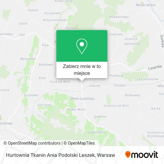 Mapa Hurtownia Tkanin Ania Podolski Leszek