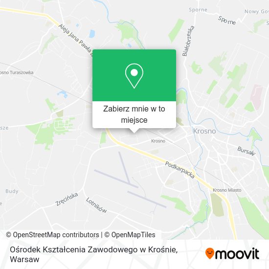 Mapa Ośrodek Kształcenia Zawodowego w Krośnie