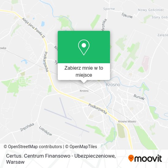 Mapa Certus. Centrum Finansowo - Ubezpieczeniowe