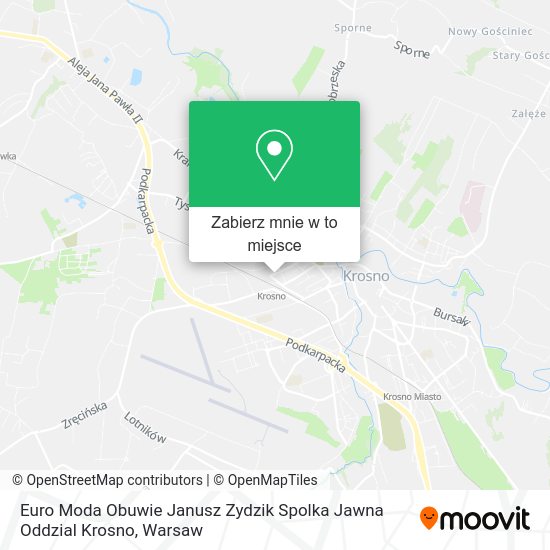 Mapa Euro Moda Obuwie Janusz Zydzik Spolka Jawna Oddzial Krosno