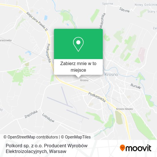 Mapa Polkord sp. z o.o. Producent Wyrobów Elektroizolacyjnych