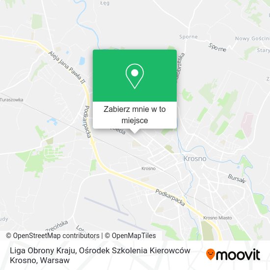 Mapa Liga Obrony Kraju, Ośrodek Szkolenia Kierowców Krosno