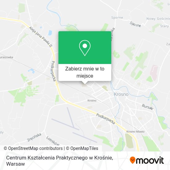 Mapa Centrum Kształcenia Praktycznego w Krośnie