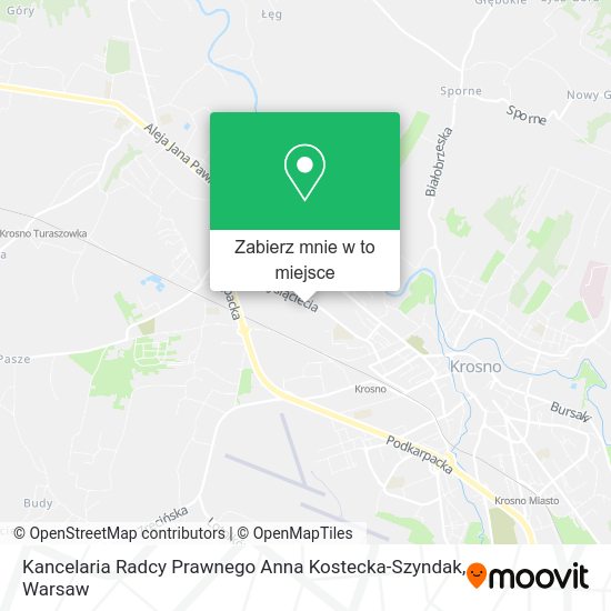 Mapa Kancelaria Radcy Prawnego Anna Kostecka-Szyndak